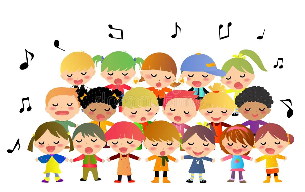 children choir singing illustration 45032008